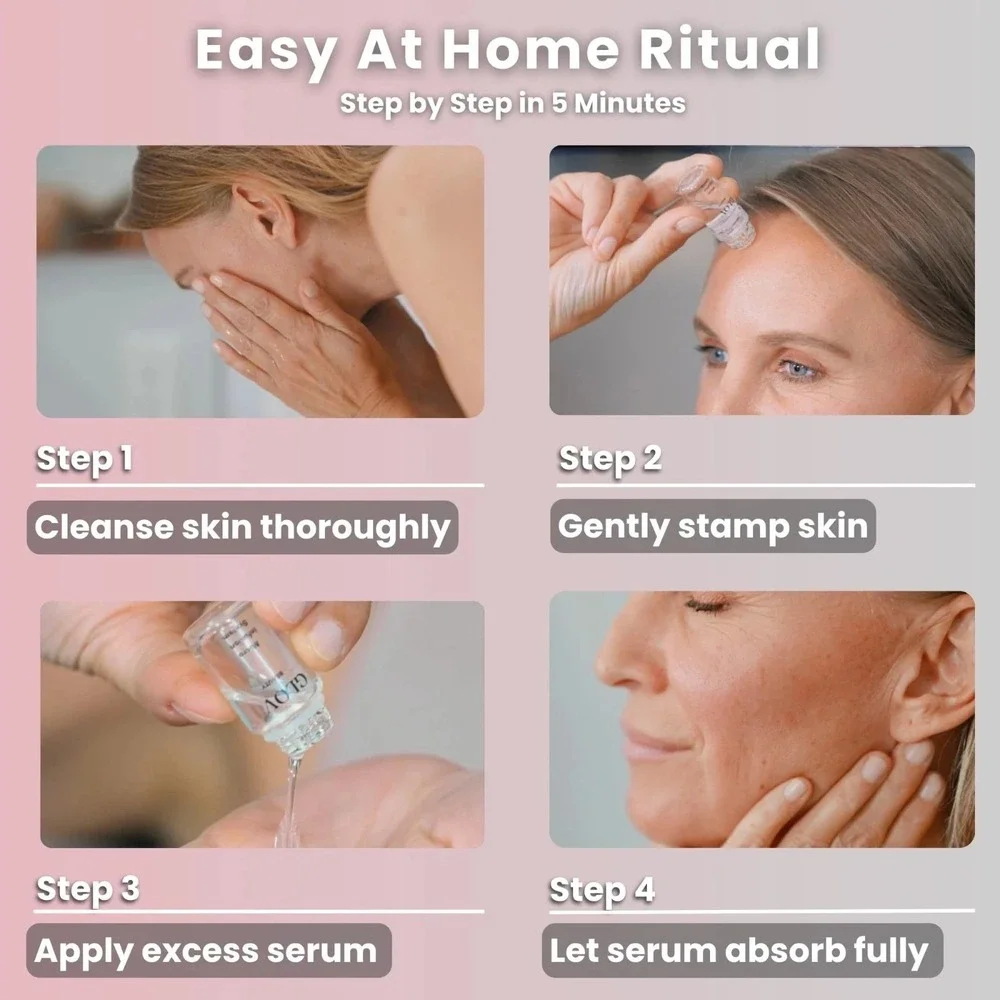 NoBox 4-vial GLOV Beauty Infusion Anti-Aging Solution Serum for Face Lips